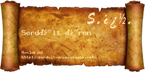 Serdült Áron névjegykártya